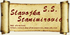 Slavojka Stanimirović vizit kartica